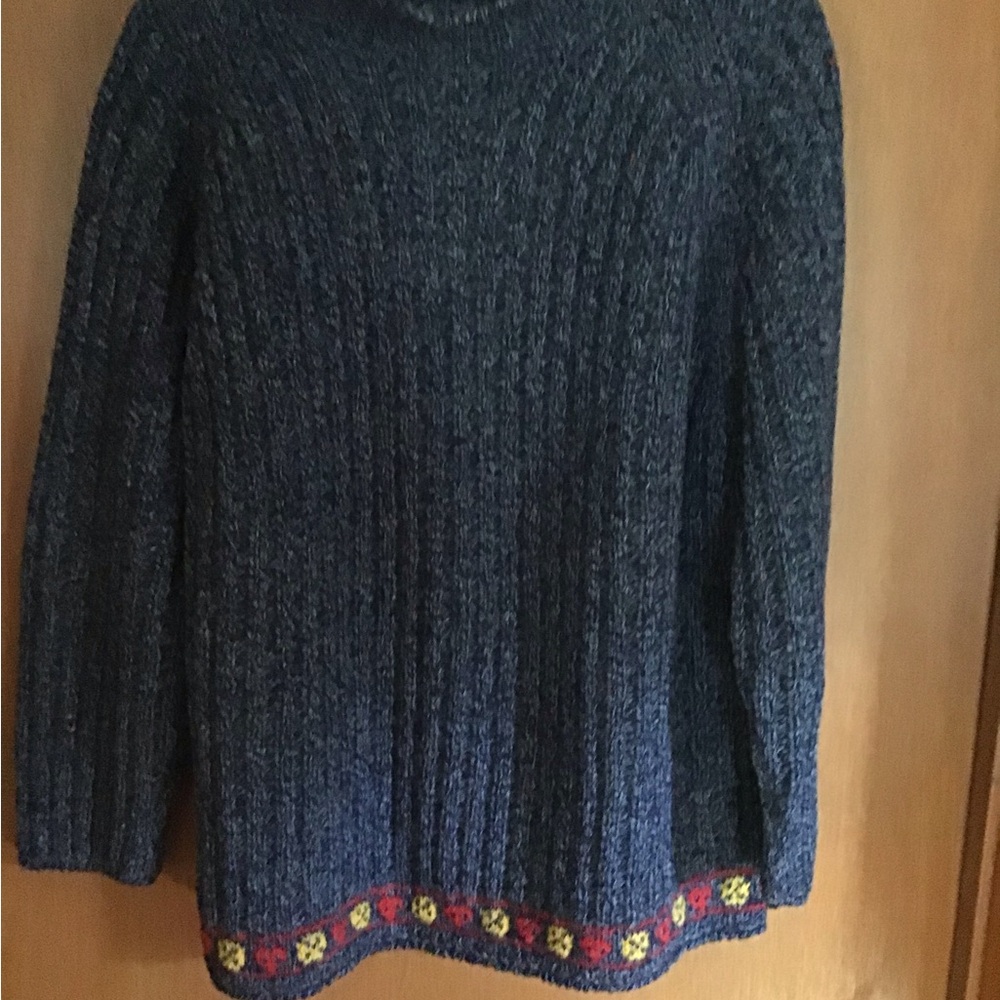 Hanna Anderson Wool blue fleck sweater - M